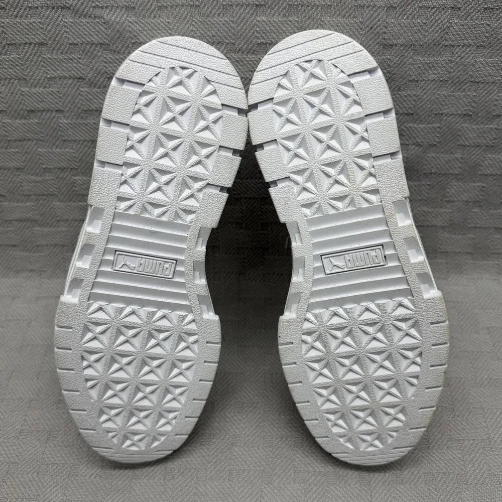 PUMA Luxe Mayze Shoes Womens Size 9.5 White Leather Platform‎ Sneakers 384209-01